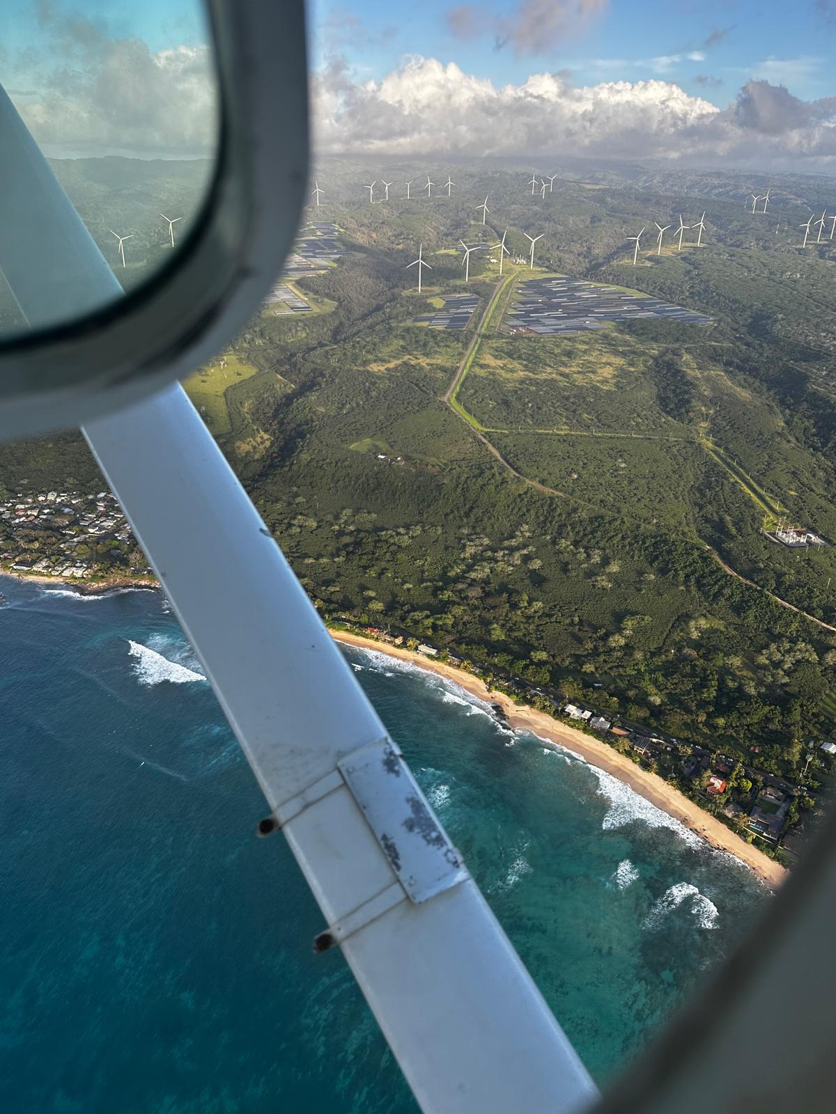 Aerial view during flight